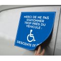 Plaque magnétique stationnement véhicule pour Handicapé