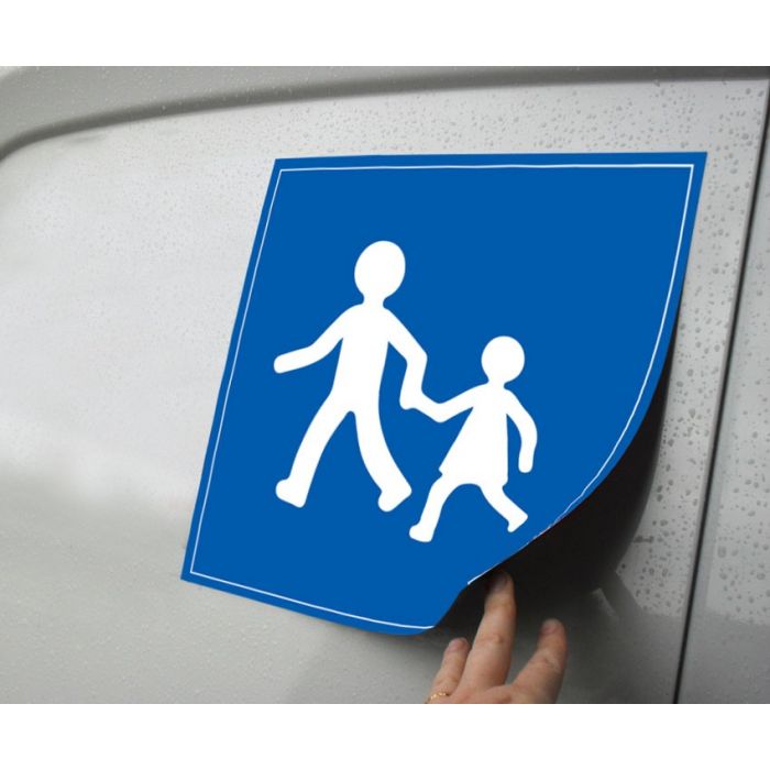 Plaque magnétique pour véhicule - Transport d'enfants et PMR