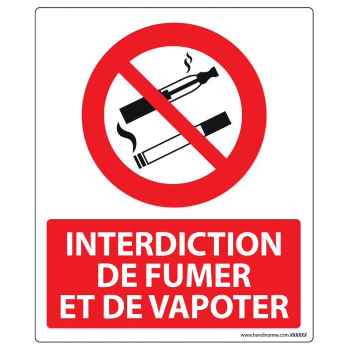 Panneau Interdiction de Fumer et Vapoter