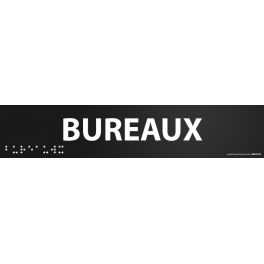 "Bureaux" Plaque de porte en braille et relief