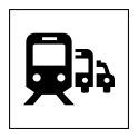 Pictogramme PI TF 028 "Pôle de correspondance ou gare routière"en Gravoply ISO 7001