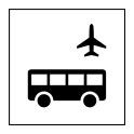 Pictogramme PI TF 027 "Autobus d'aéroport" en Gravoply ISO 7001
