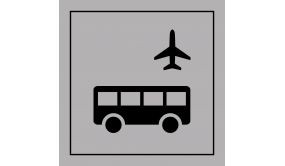 Pictogramme PI TF 027 - Autobus d'aéroport - ISO 7001 en Gravoply 