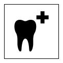 Pictogramme PI PF 043 "Soins dentaires" en Vinyle Souple Autocollant ISO 7001