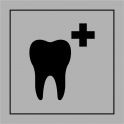 Pictogramme PI PF 043 "Soins dentaires" en Vinyle Souple Autocollant ISO 7001