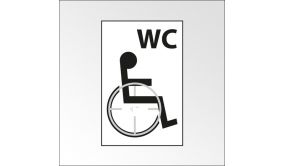 Panneau Wc Picto Pmr Symbole Handicap - Relief Et Braille