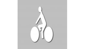 Pochoir Adhésif - Cycliste - 80 Cm Ou 128 Cm