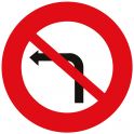 Panneau de circulation "interdiction de tourner à gauche"