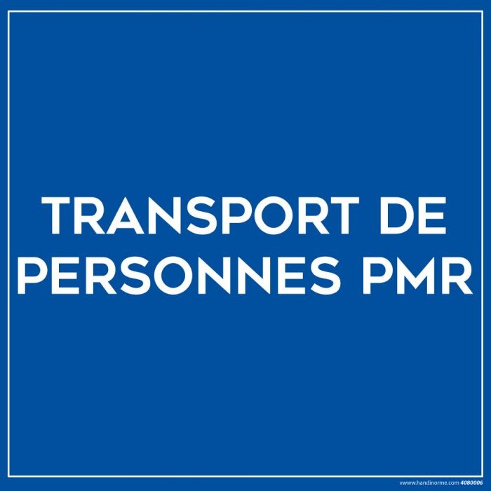 Plaque magnétique pour véhicule "Transport de PMR"