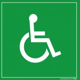 Panneau en PVC Symbole Handicapé