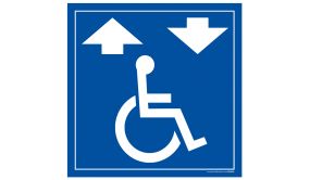 Panneau Signalisation - Monte escalier pour fauteuil roulant 