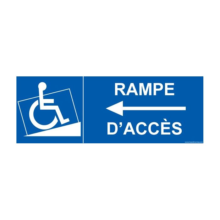 Autocollant rampe d'accès handicapé - autocollants d'information