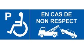Signalisation P handicapé - En cas de non respect 