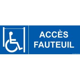 Signalisation ascenseur personnes handicapées et à mobilité réduite PMR "Accès fauteuil"