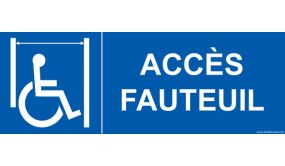 Signalisation ascenseur personnes handicapées et à mobilité réduite PMR - Accès fauteuil 