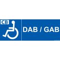 Signalétique "DAB/GAB" + picto Handicapé
