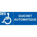 Signalétique "Guichet automatique" pour handicapé