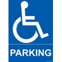 Panneau "Parking" + pictogramme handicapé