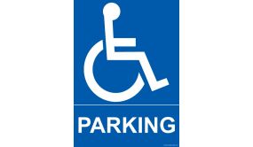 Panneau - Parking avec pictogramme handicapé 