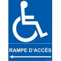 Panneau Direction handicapé "Rampe d'Accès"