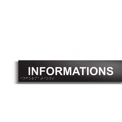 Plaque braille et relief Informations